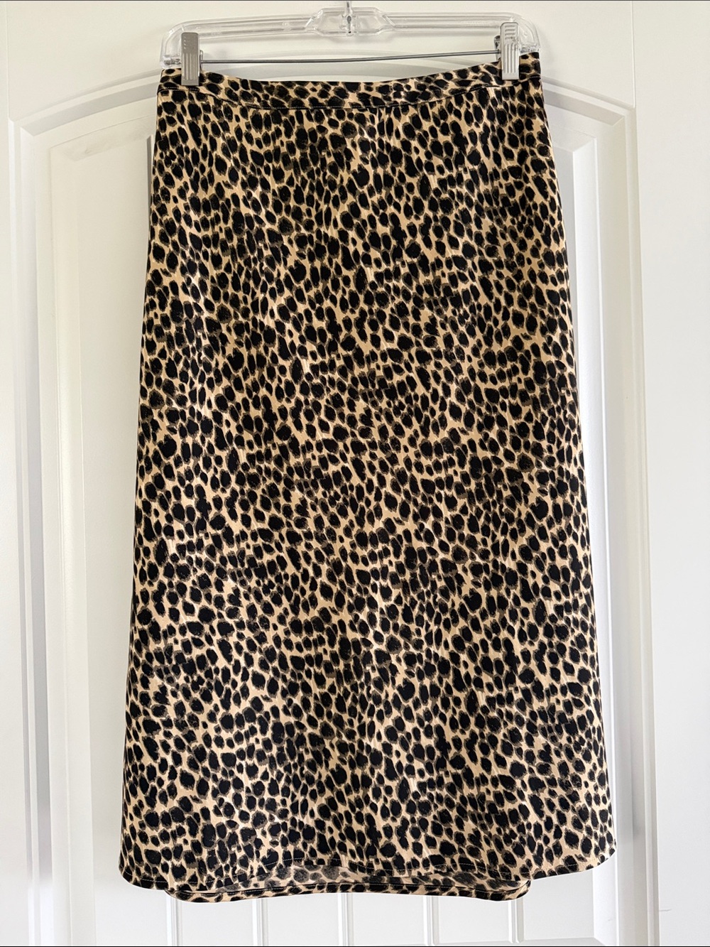 J. Crew Leopard Print Midi Skirt in Tan and Black